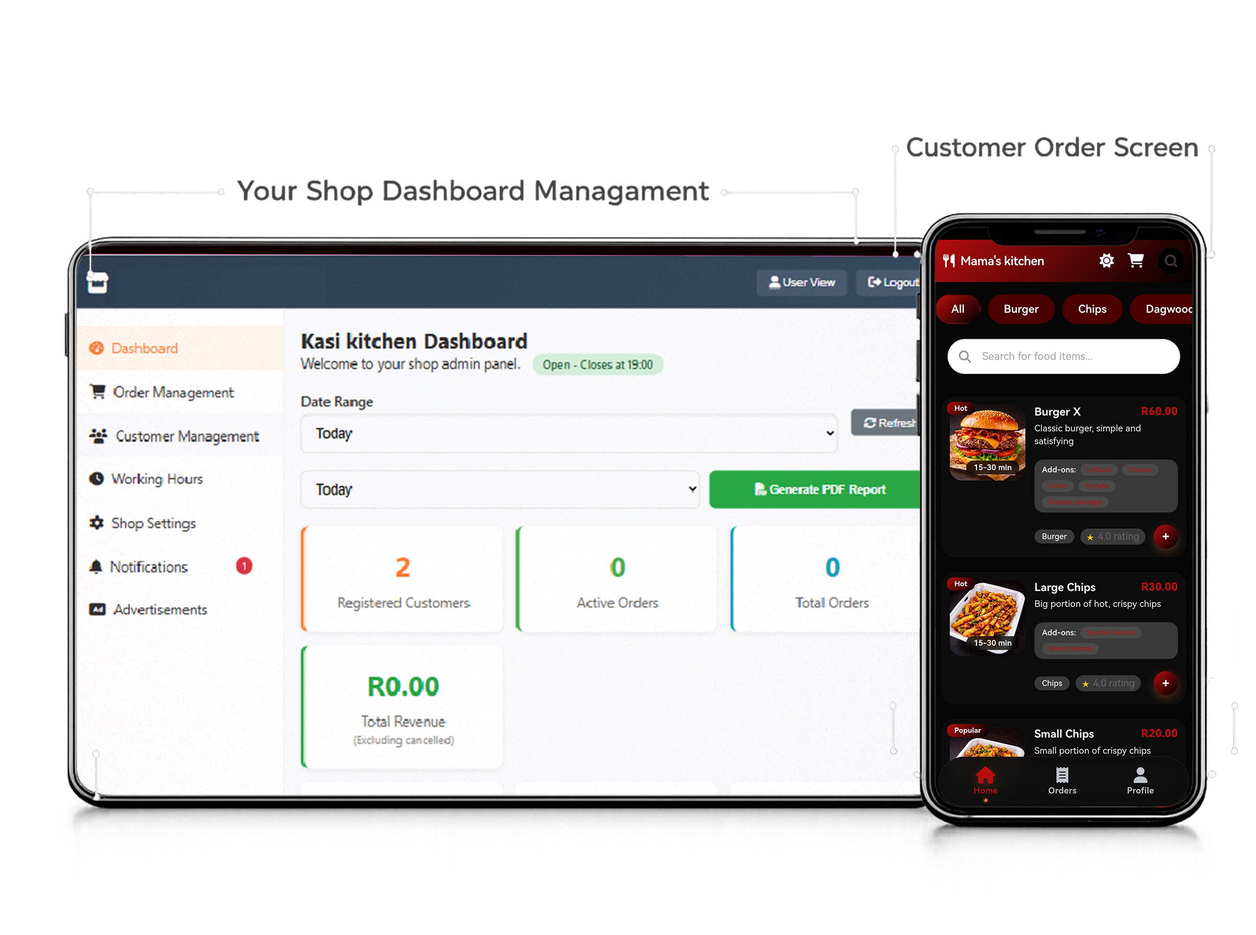 Fasfood Tablet App